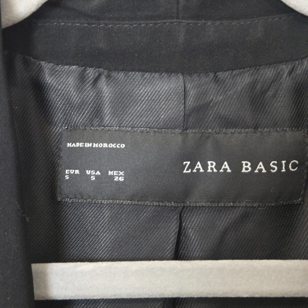 Zara Basic Collarless Blazer Sz S - image 7